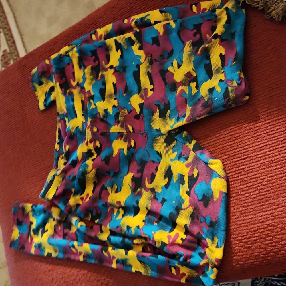 Lularue Weiner dog leggings one size mint condition